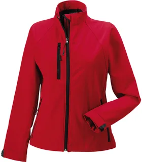 Russell Dames softshell jack in Classic Red, voorkant