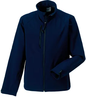 Russell Heren softshell jack in French Navy, voorkant