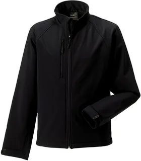 Russell Heren softshell jack in Black, voorkant