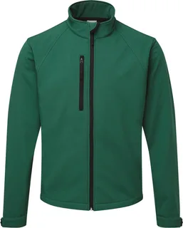 Russell Heren softshell jack in Bottle Green, voorkant
