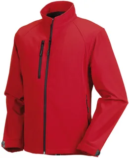 Russell Heren softshell jack in Classic Red, voorkant