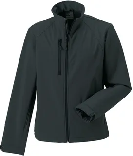 Russell Heren softshell jack in Titanium, voorkant