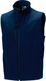 Russell Heren softshell bodywarmer in French Navy, voorkant
