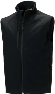 Russell Heren softshell bodywarmer in Black, voorkant