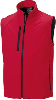 Russell Heren softshell bodywarmer in Classic Red, voorkant