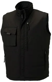 Russell Heavy Duty bodywarmer in Black, voorkant