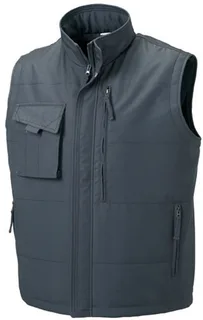 Russell Heavy Duty bodywarmer in Convoy Grey, voorkant