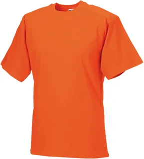 Russell Heavy Duty T-shirt in Orange, voorkant