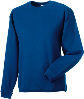 Russell Heavy Duty ronde hals sweater in Bright Royal, voorkant