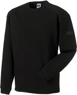 Russell Heavy Duty ronde hals sweater in Black, voorkant