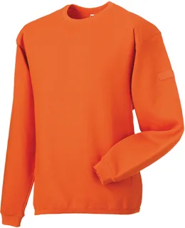 Russell Heavy Duty ronde hals sweater in Orange, voorkant