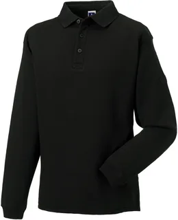 Russell Heavy Duty sweater met kraag in Black, voorkant