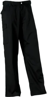 Russell Polykatoenen Twill broek in Black, voorkant