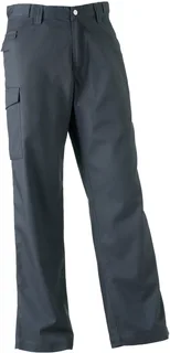 Russell Polykatoenen Twill broek in Convoy Grey, voorkant