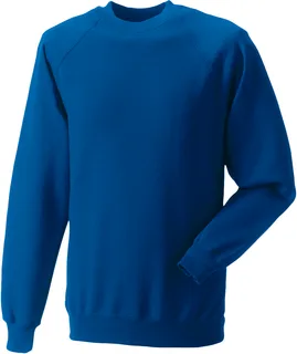 Russell Classic sweater met ronde hals in Bright Royal, voorkant
