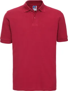 Russell Heren klassieke katoenen polo in Classic Red, voorkant