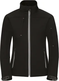 Russell Dames Bionic-Finish® softshell jack in Black, voorkant