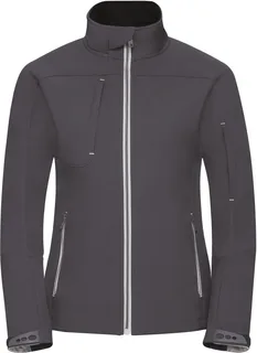 Russell Dames Bionic-Finish® softshell jack in Iron Grey, voorkant