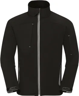 Russell Heren Bionic-Finish® softshell jack in Black, voorkant