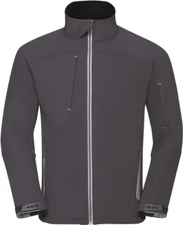 Russell Heren Bionic-Finish® softshell jack in Iron Grey, voorkant