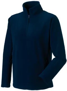 Russell Zip Neck Fleece Jacket in French Navy, voorkant