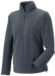 Russell Zip Neck Fleece Jacket in Convoy Grey, voorkant