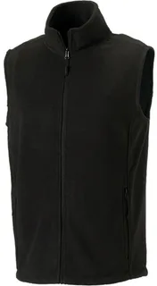 Russell Heren outdoor fleece bodywarmer in Black, voorkant
