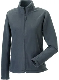 Russell Dames outdoor fleecevest met volledige rits in Convoy Grey, voorkant