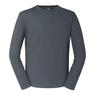 Russell Classic long sleeve t-shirt in Convoy Grey, voorkant