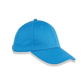 Result 6-panel organic cotton cap in Ocean Blue, voorkant