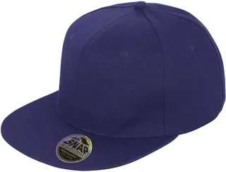 Result Headwear Bronx snapback met platte klep in Navy, voorkant