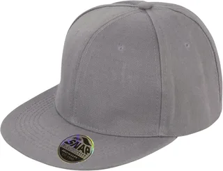 Result Headwear Bronx snapback met platte klep in Heather Grey, voorkant