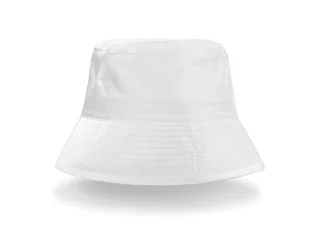 Result Headwear Gerecyclede bucket hat in White, voorkant