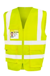 Result Safe Guard Veiligheidshesje met rits in Fluorescent Yellow, voorkant