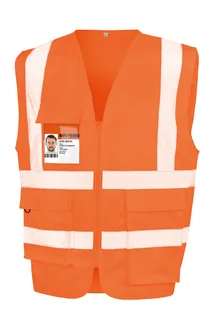Result Safe Guard Veiligheidshesje met rits in Fluorescent Orange, voorkant