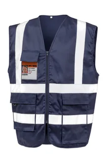 Result Safe Guard Veiligheidshesje met rits in Navy, voorkant