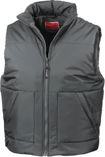 Result Fleece-lined bodywarmer in Grey, voorkant