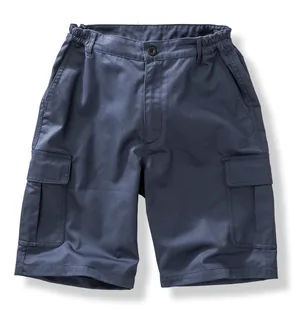 Result Recycled Gerecycled work-guard utilitaire short. in Navy, voorkant