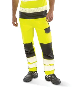 Result Safe-Guard gerecyclede veiligheidsbroek in Fluorescent Yellow, voorkant