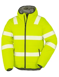 Result Recycled Gerecycled gewatteerd jack ripstop in Fluorescent Yellow, voorkant