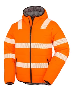 Result Recycled Gerecycled gewatteerd jack ripstop in Fluorescent Orange, voorkant