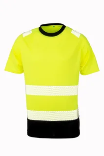 Result Recycled Gerecycled veiligheids-T-shirt in Yellow / Black, voorkant