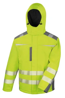 Result Safe Guard Dynamic softshell jas in Fluorescent Yellow, voorkant