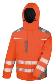 Result Safe Guard Dynamic softshell jas in Fluorescent Orange, voorkant