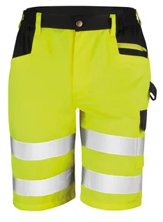 Result Safe Guard Safety cargo shorts in Fluorescent Yellow, voorkant
