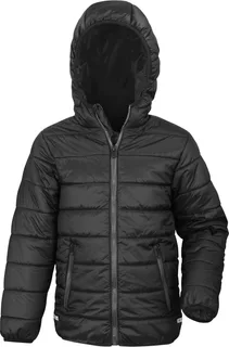Result Gewatteerd kinderjack in Black, voorkant