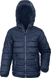 Result Gewatteerd kinderjack in Navy, voorkant