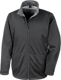 Result Heren softshell jack in Black, voorkant