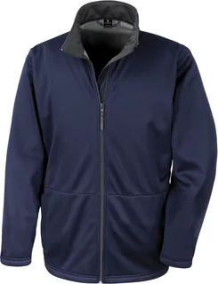 Result Heren softshell jack in Navy, voorkant
