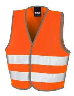 Result Safe Guard Core kinder veiligheidshesje in Fluorescent Orange, voorkant